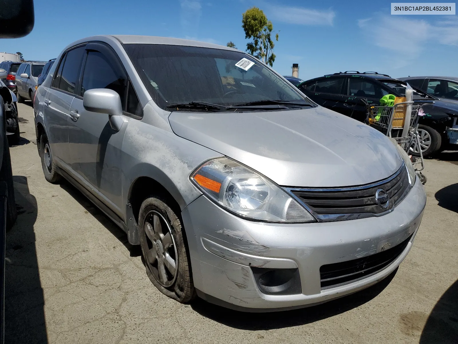 2011 Nissan Versa S VIN: 3N1BC1AP2BL452381 Lot: 56660584