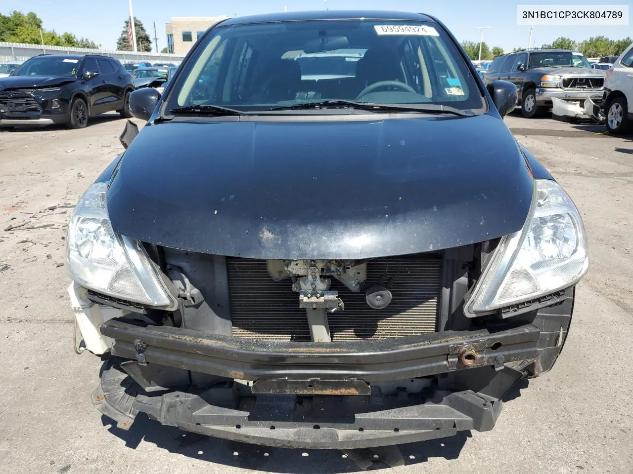 2012 Nissan Versa S VIN: 3N1BC1CP3CK804789 Lot: 69594924