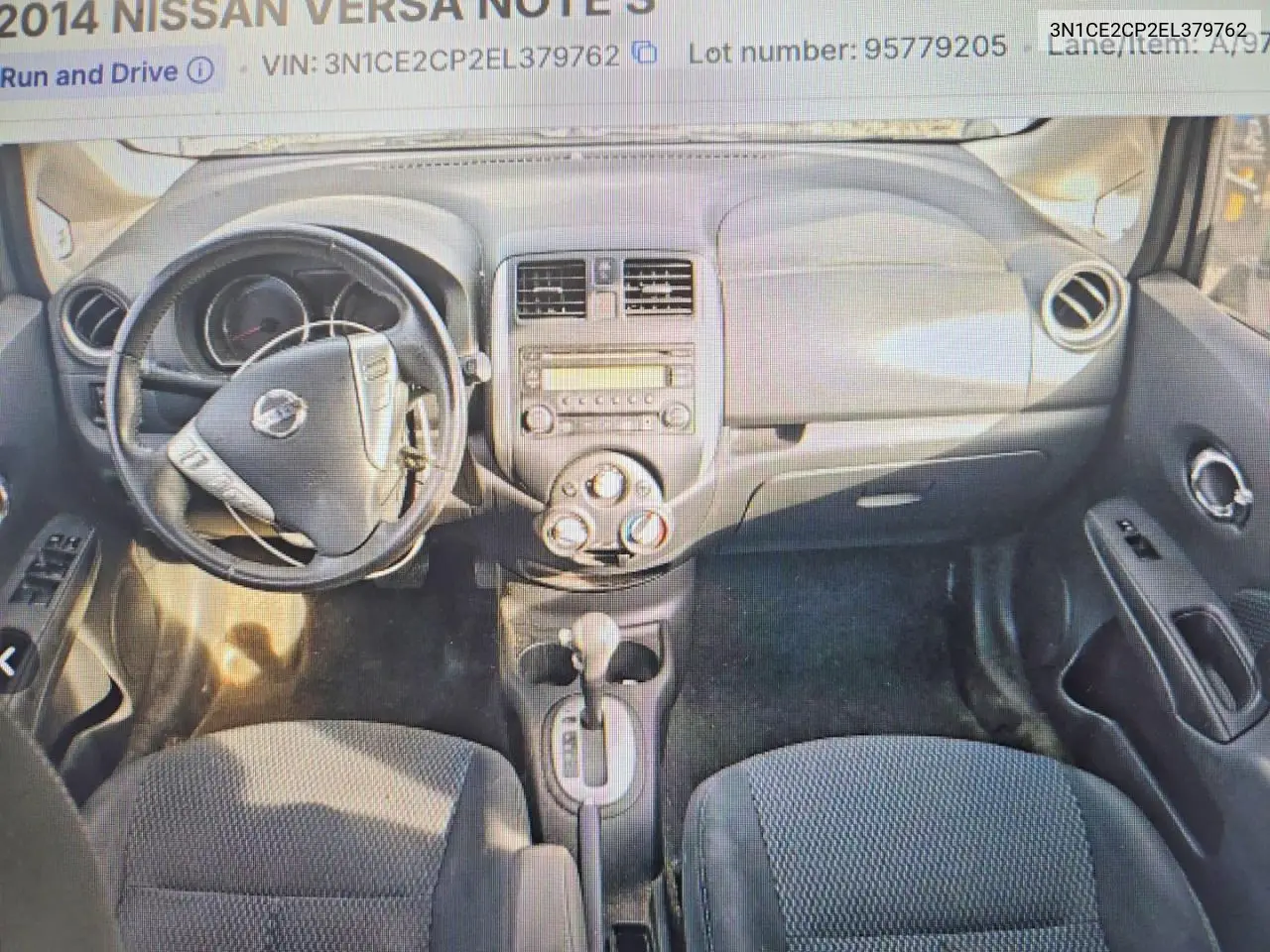 3N1CE2CP2EL379762 2014 Nissan Versa Note Sv