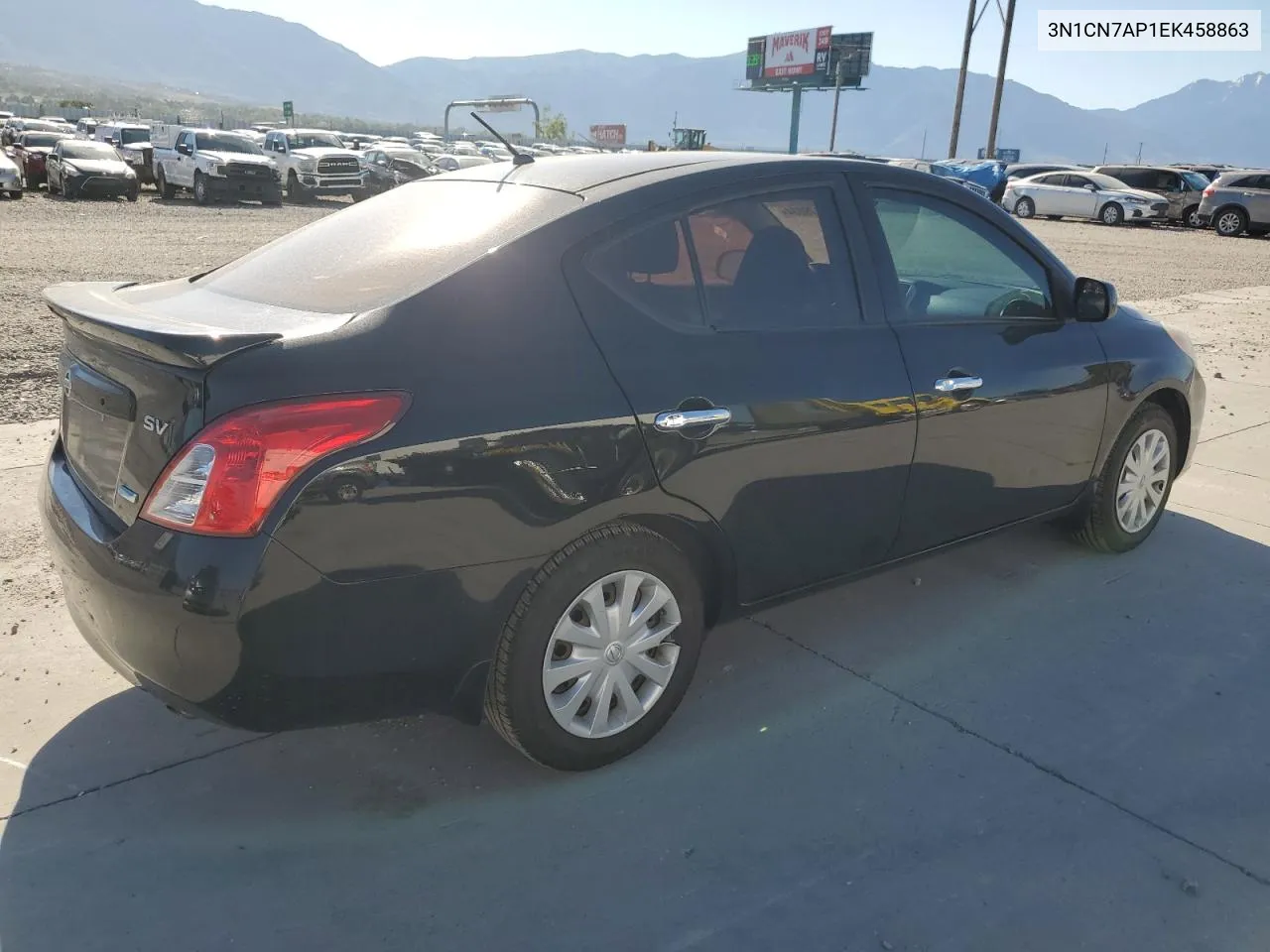 2014 Nissan Versa S VIN: 3N1CN7AP1EK458863 Lot: 58179034