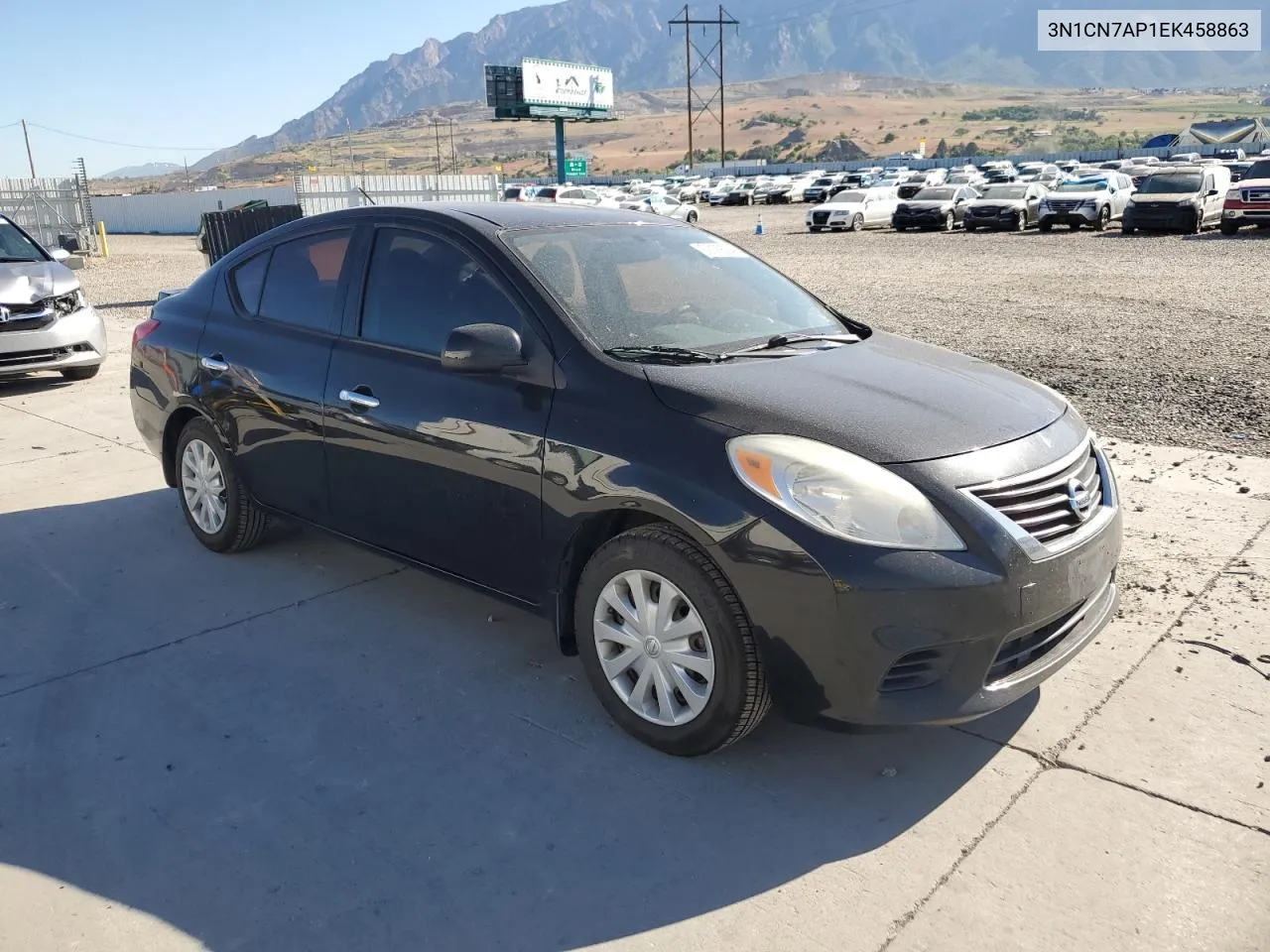 2014 Nissan Versa S VIN: 3N1CN7AP1EK458863 Lot: 58179034