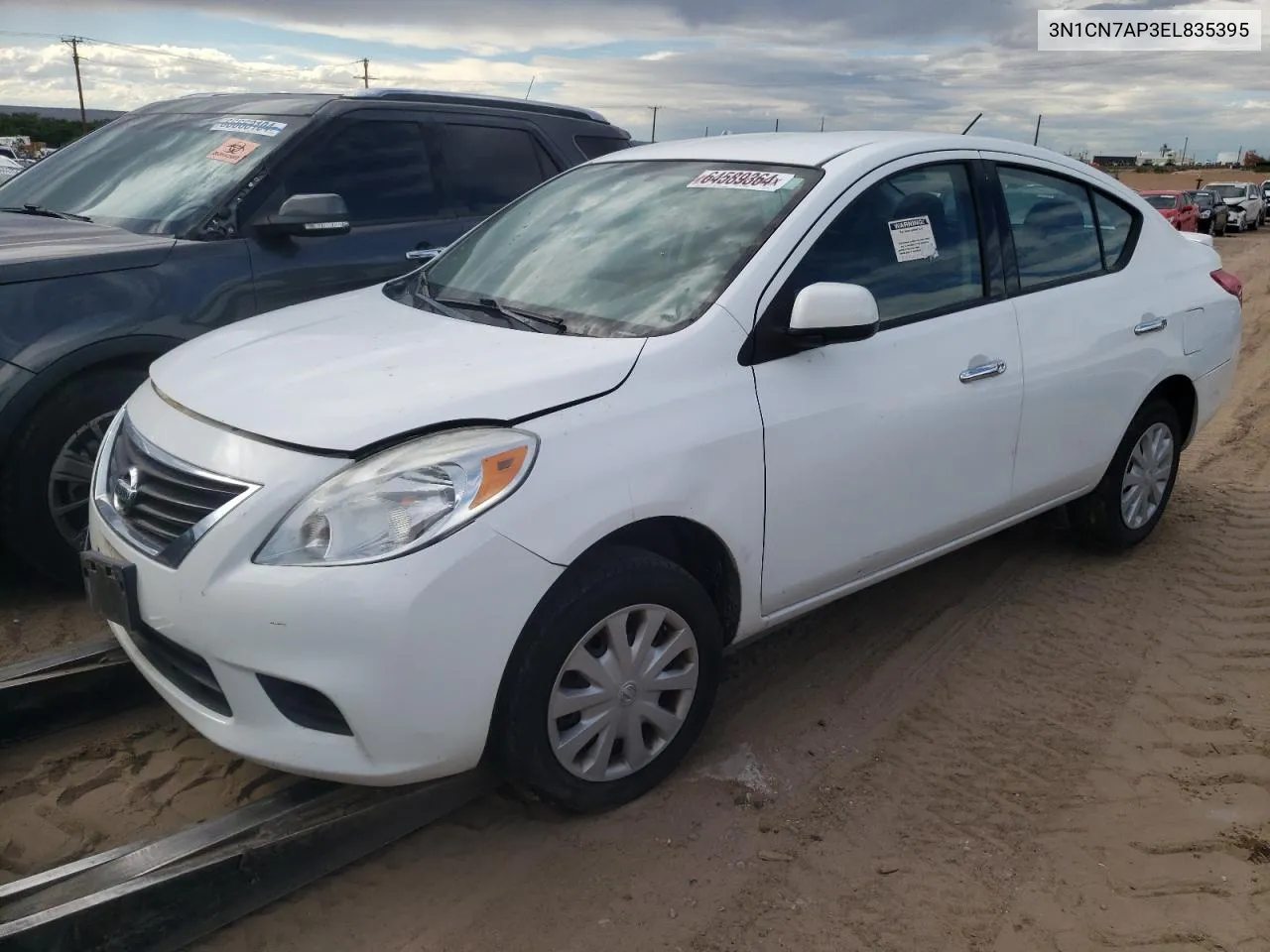 2014 Nissan Versa S VIN: 3N1CN7AP3EL835395 Lot: 64589364