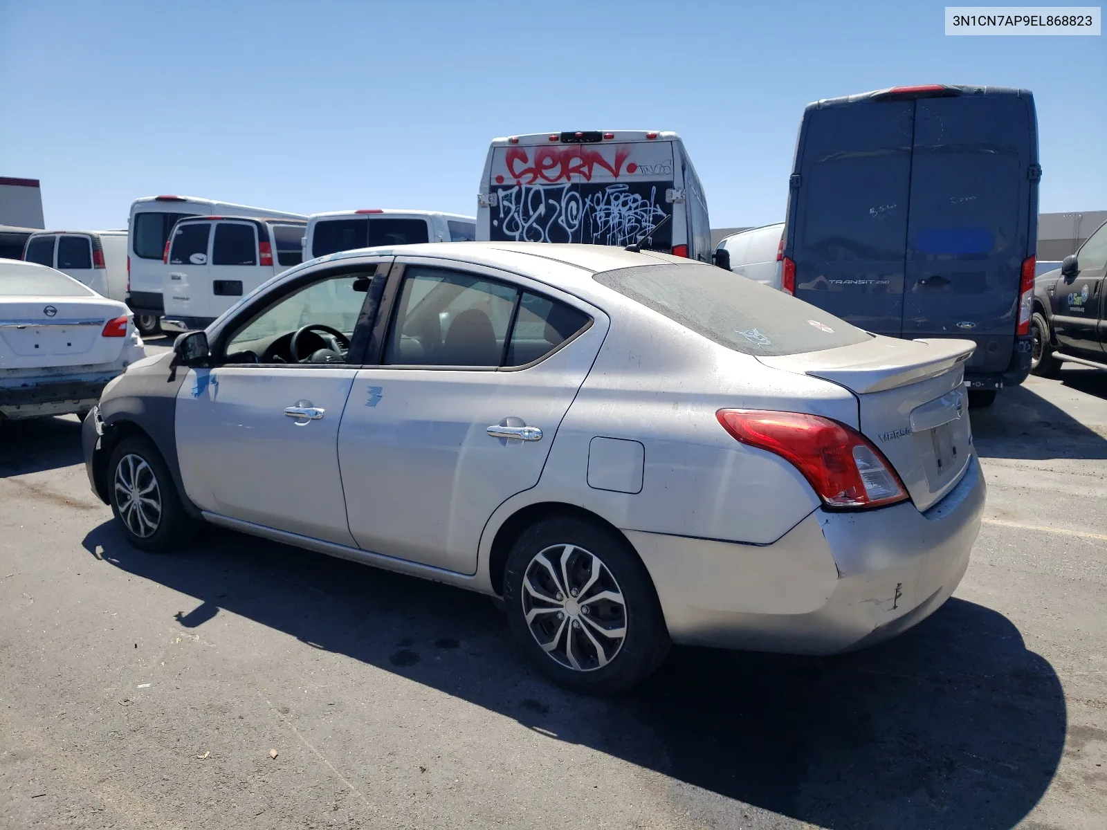 2014 Nissan Versa S VIN: 3N1CN7AP9EL868823 Lot: 67153314