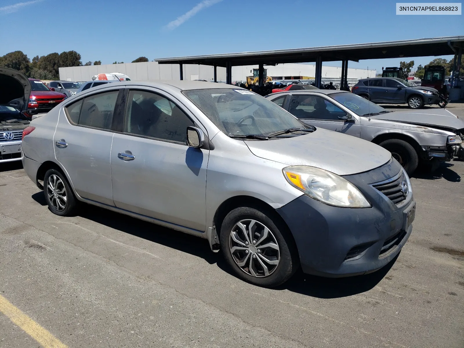 2014 Nissan Versa S VIN: 3N1CN7AP9EL868823 Lot: 67153314