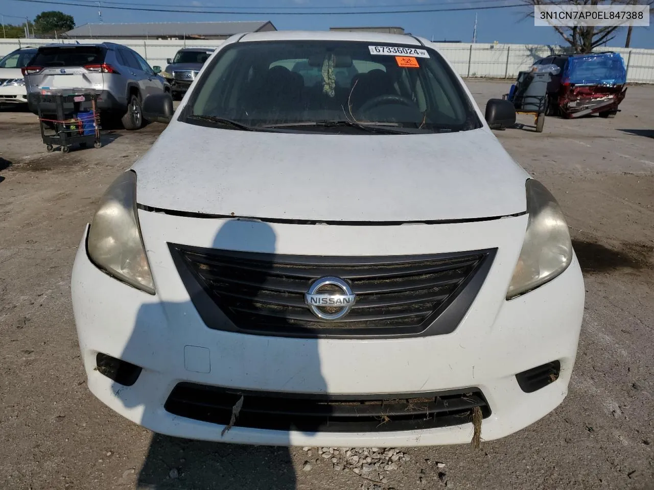 2014 Nissan Versa S VIN: 3N1CN7AP0EL847388 Lot: 67336024