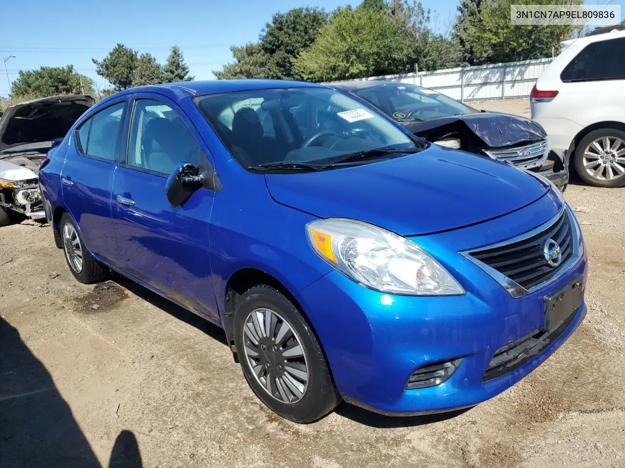 2014 Nissan Versa S VIN: 3N1CN7AP9EL809836 Lot: 70333674