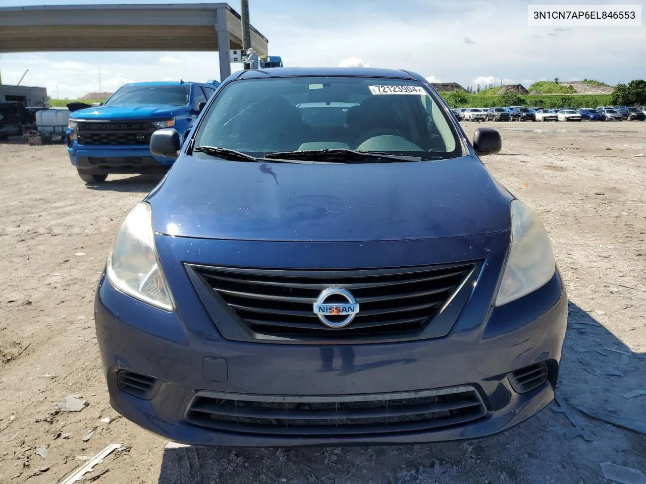 2014 Nissan Versa S VIN: 3N1CN7AP6EL846553 Lot: 72123904