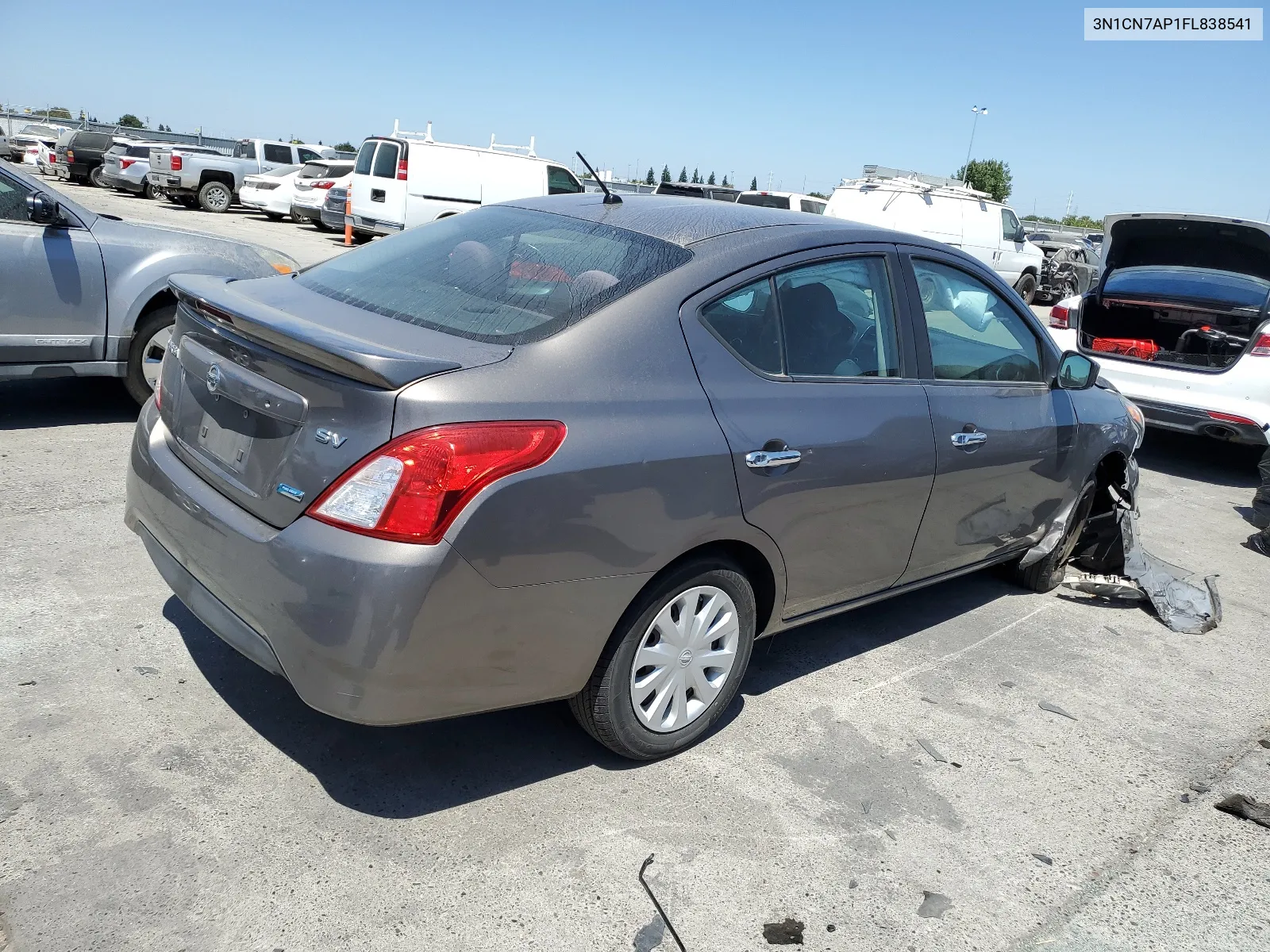 2015 Nissan Versa S VIN: 3N1CN7AP1FL838541 Lot: 64591124