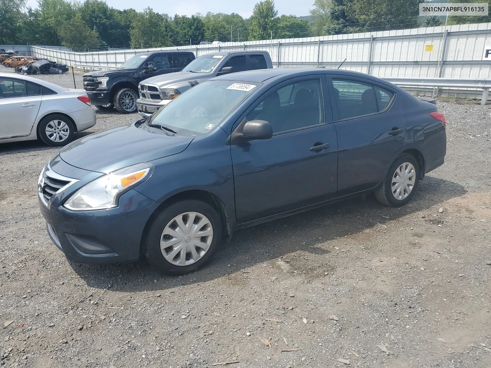 2015 Nissan Versa S VIN: 3N1CN7AP8FL916135 Lot: 67736594