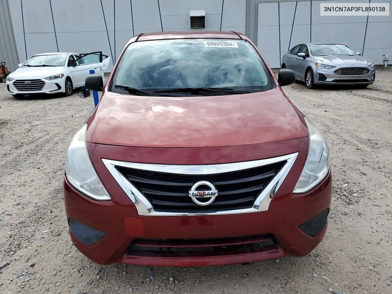 2015 Nissan Versa S VIN: 3N1CN7AP3FL890138 Lot: 69805304