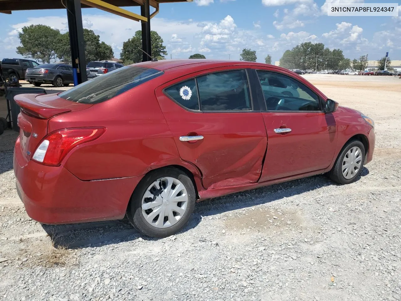 2015 Nissan Versa S VIN: 3N1CN7AP8FL924347 Lot: 69854024