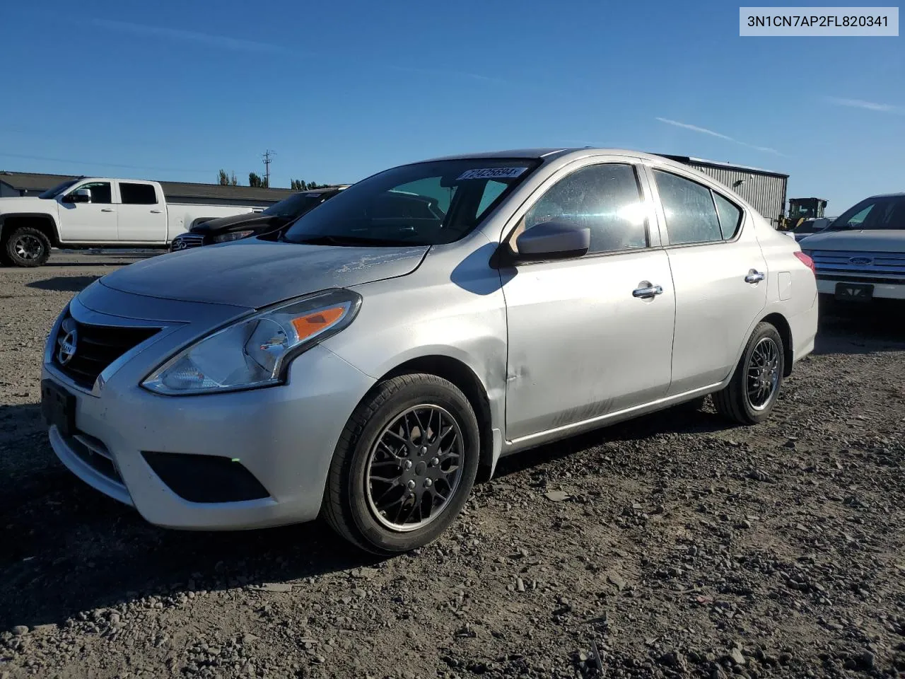 2015 Nissan Versa S VIN: 3N1CN7AP2FL820341 Lot: 72425694