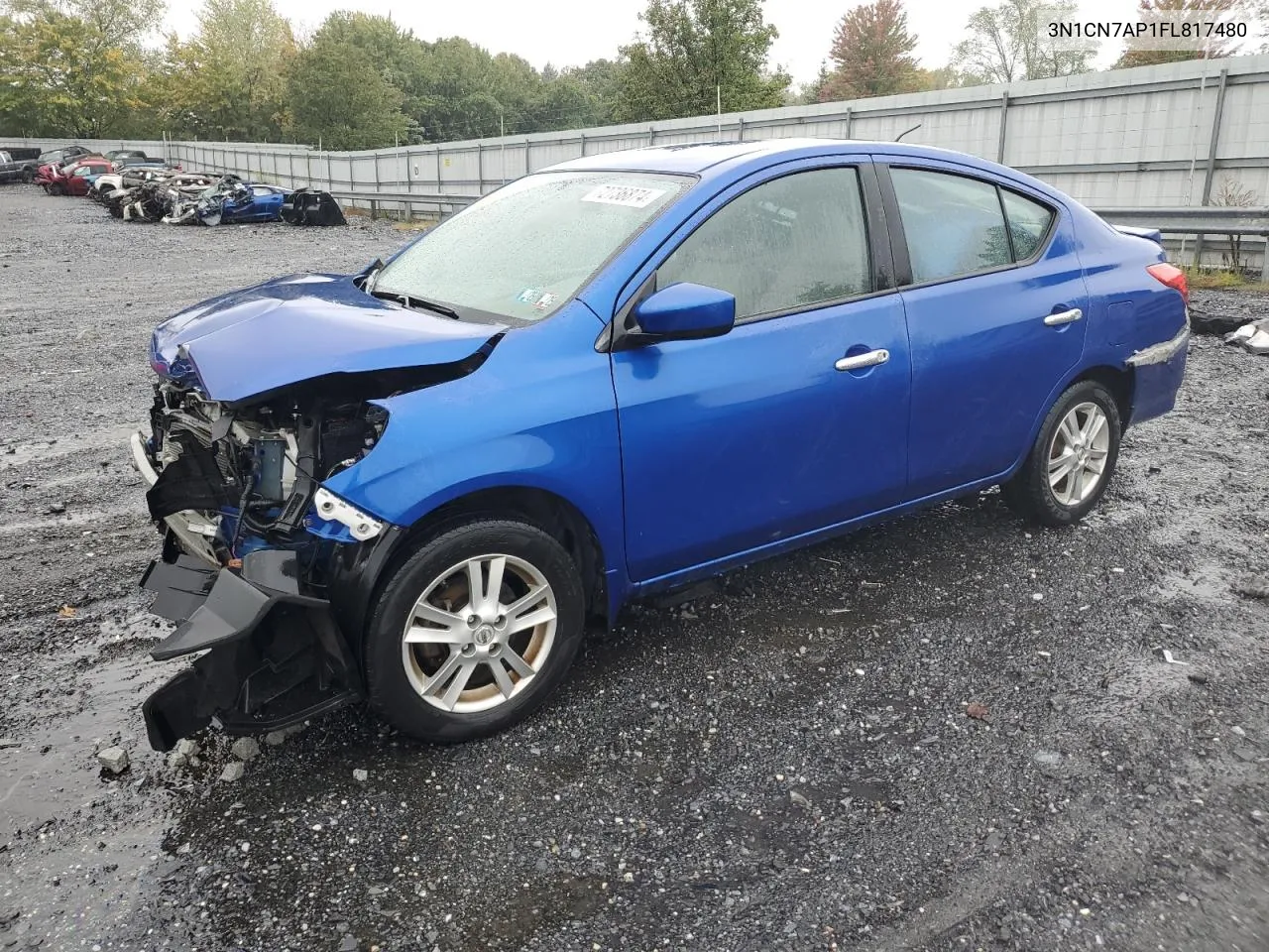 2015 Nissan Versa S VIN: 3N1CN7AP1FL817480 Lot: 72736874