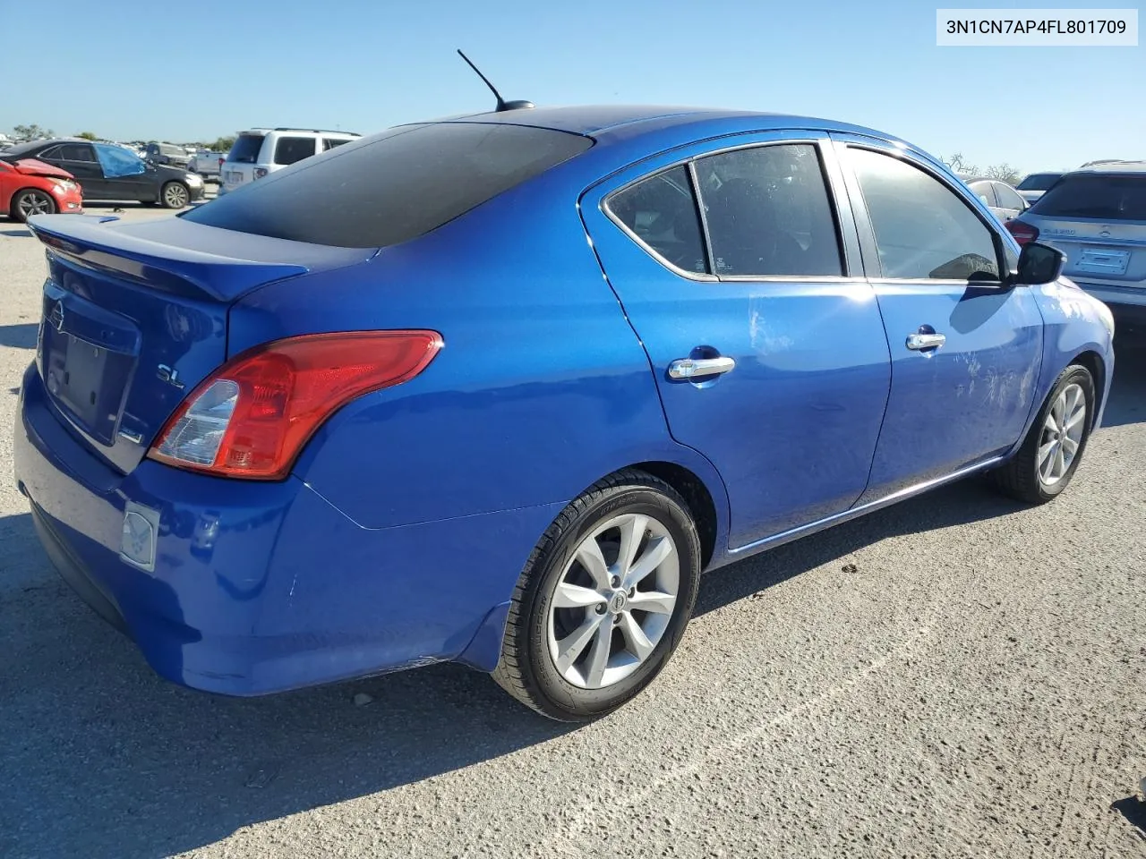 2015 Nissan Versa S VIN: 3N1CN7AP4FL801709 Lot: 72776374