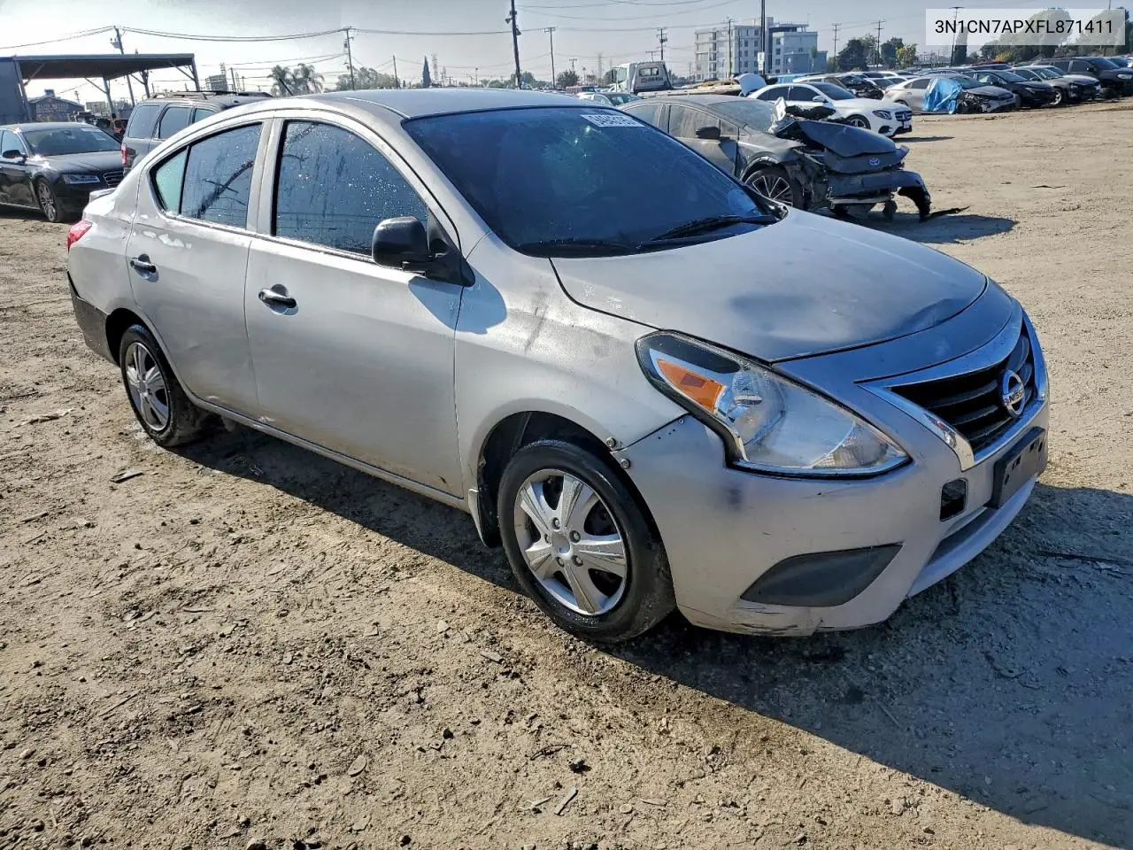 3N1CN7APXFL871411 2015 Nissan Versa S