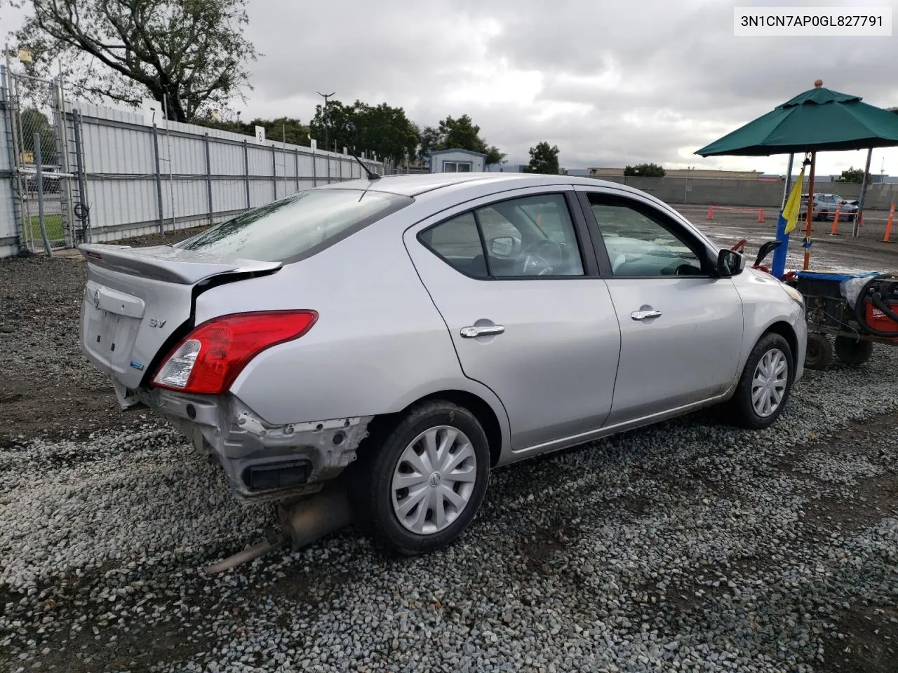 2016 Nissan Versa S VIN: 3N1CN7AP0GL827791 Lot: 43485884