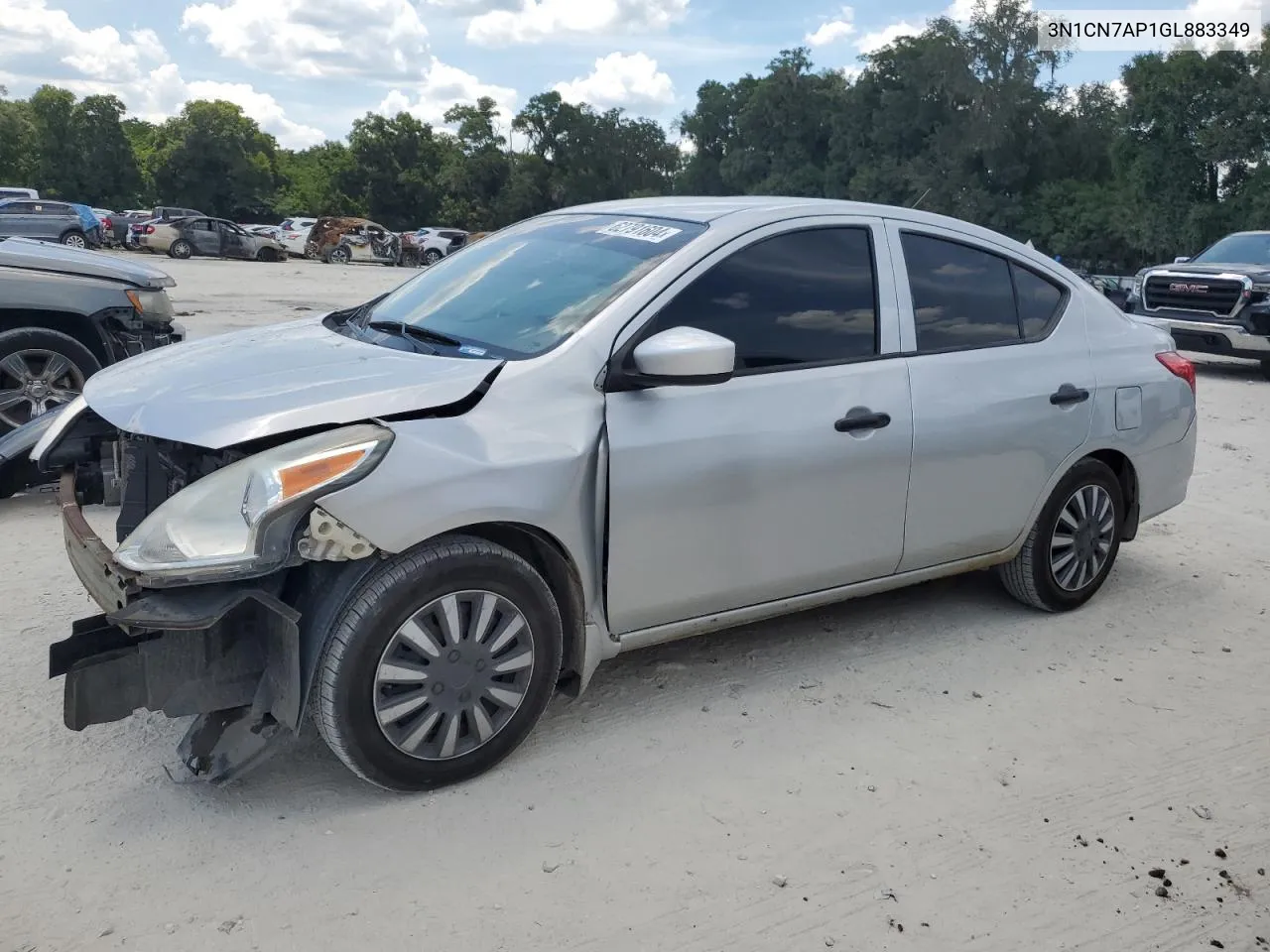 2016 Nissan Versa S VIN: 3N1CN7AP1GL883349 Lot: 62791604