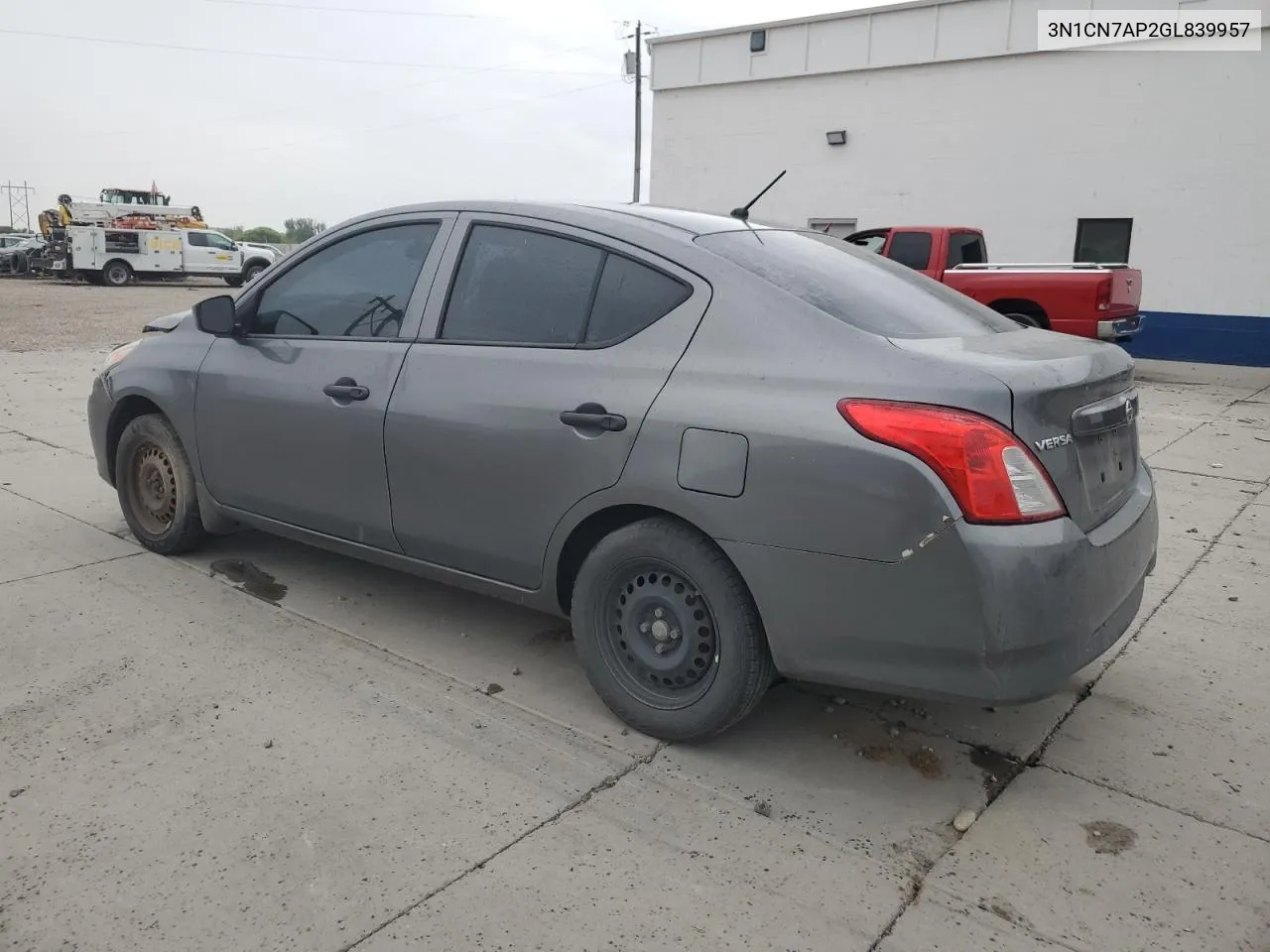 2016 Nissan Versa S VIN: 3N1CN7AP2GL839957 Lot: 64582454