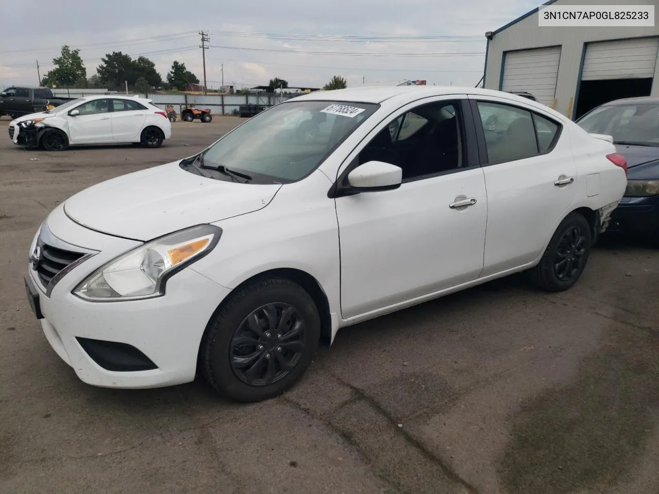 2016 Nissan Versa S VIN: 3N1CN7AP0GL825233 Lot: 67768524