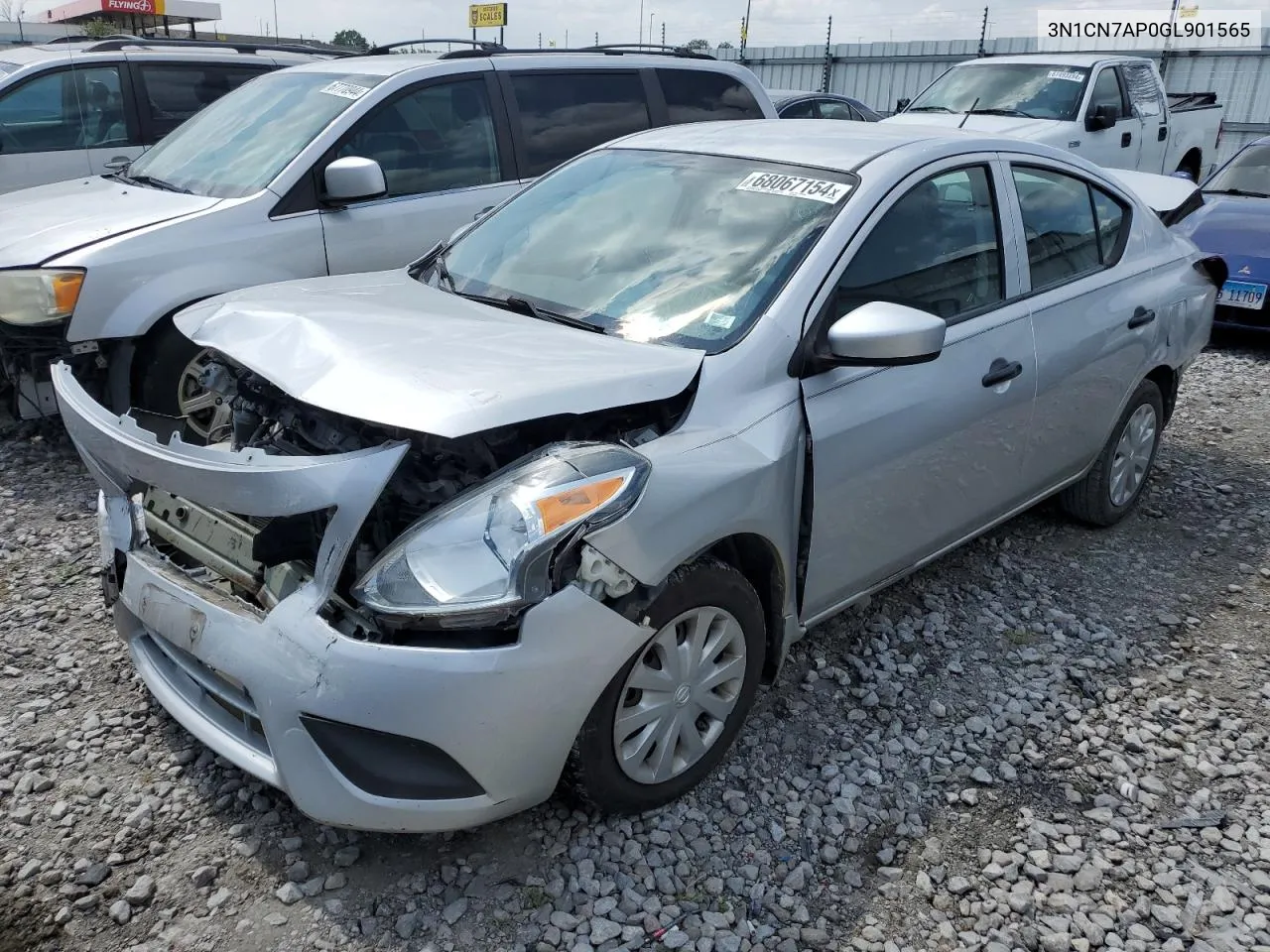 2016 Nissan Versa S VIN: 3N1CN7AP0GL901565 Lot: 68067154