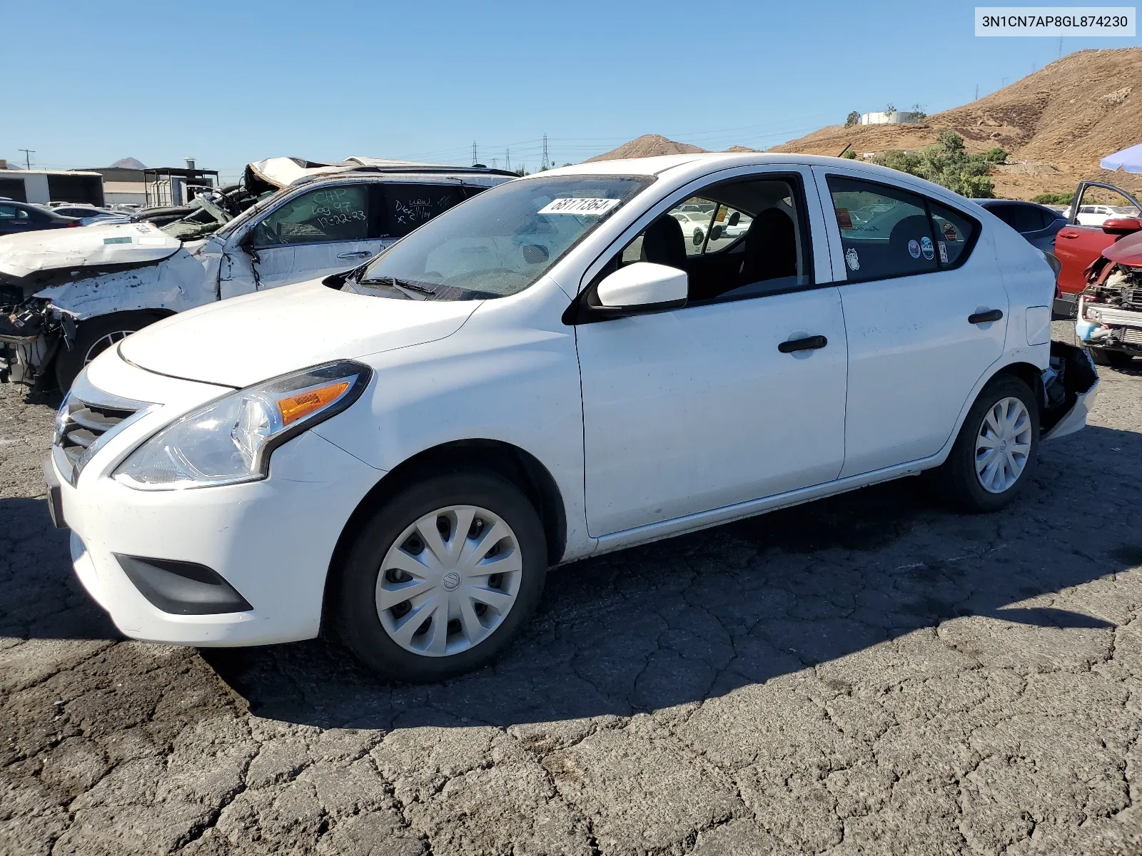 3N1CN7AP8GL874230 2016 Nissan Versa S