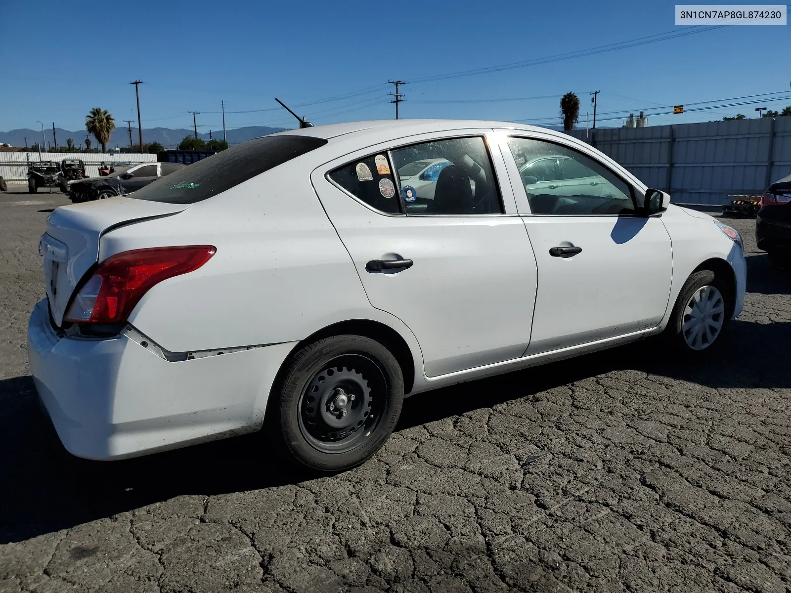 2016 Nissan Versa S VIN: 3N1CN7AP8GL874230 Lot: 68171364