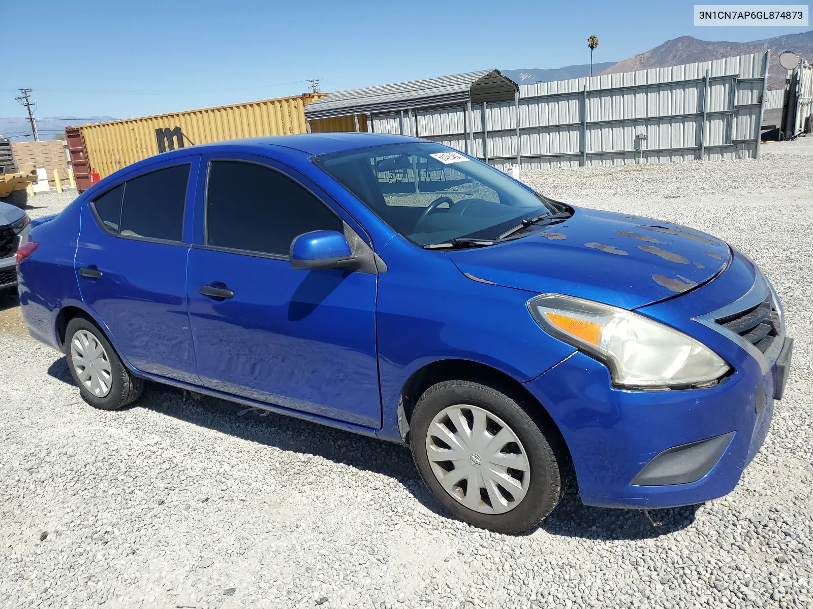 2016 Nissan Versa S VIN: 3N1CN7AP6GL874873 Lot: 68495484