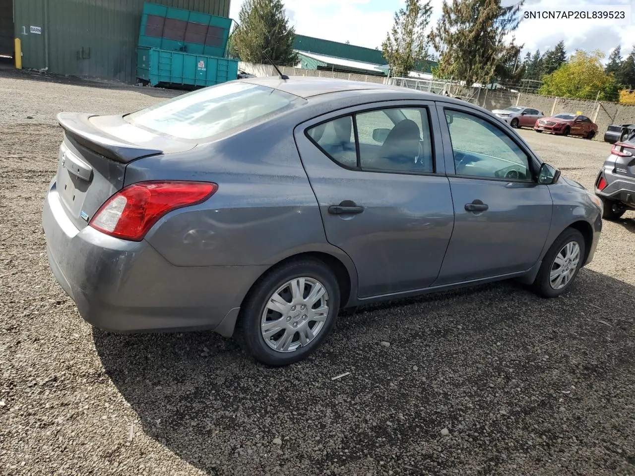 2016 Nissan Versa S VIN: 3N1CN7AP2GL839523 Lot: 72926694