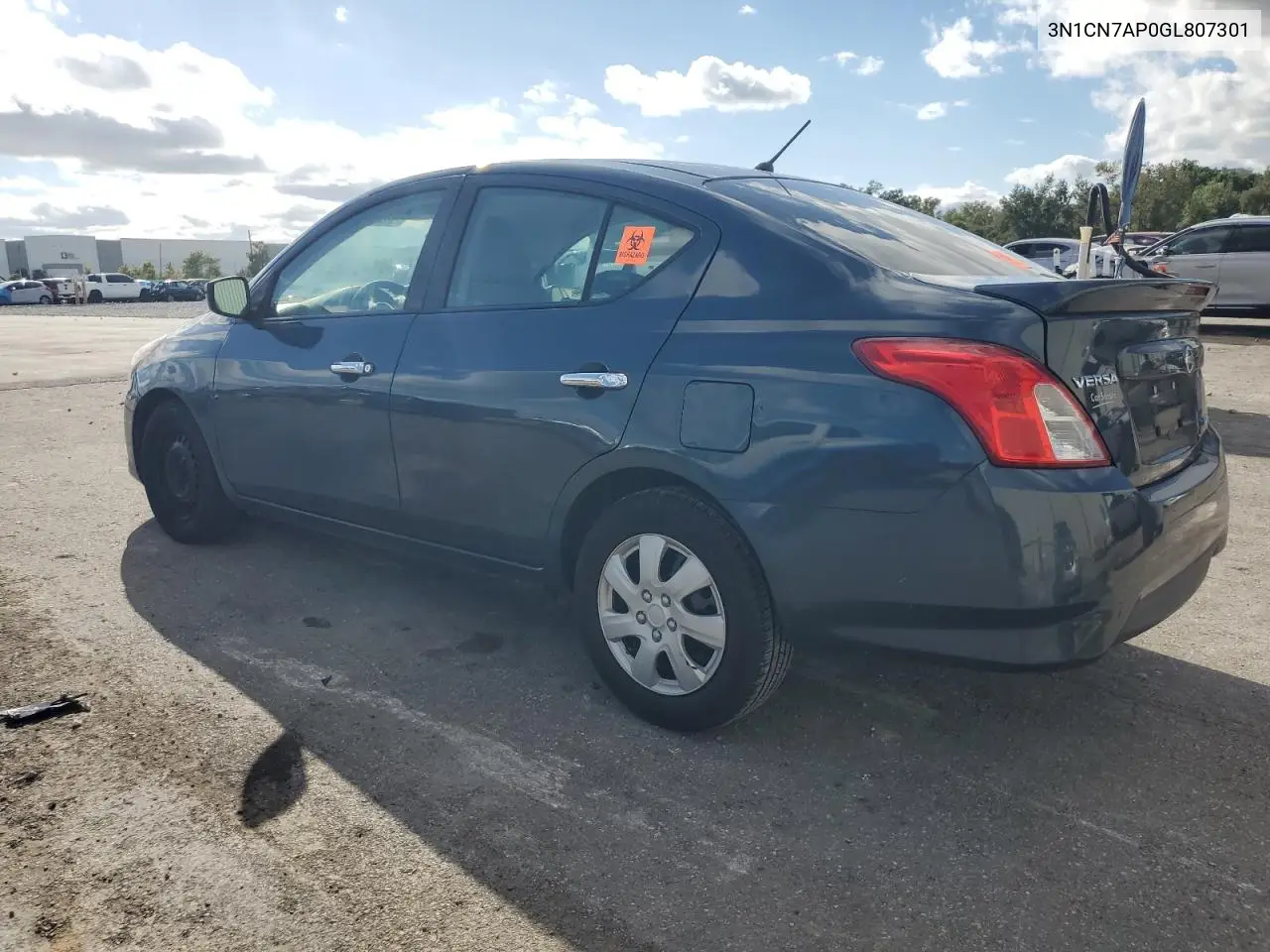 3N1CN7AP0GL807301 2016 Nissan Versa S