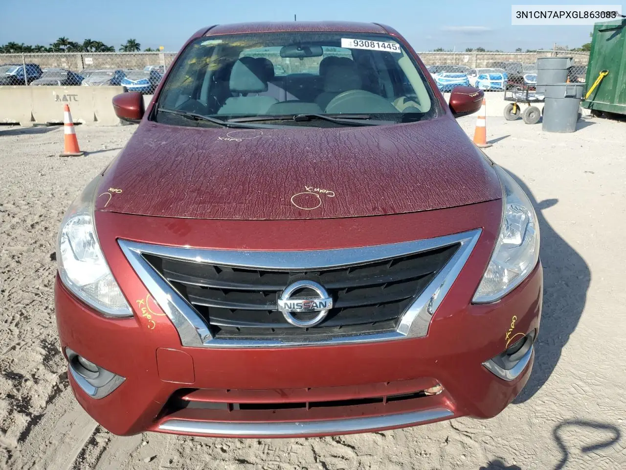 3N1CN7APXGL863083 2016 Nissan Versa S