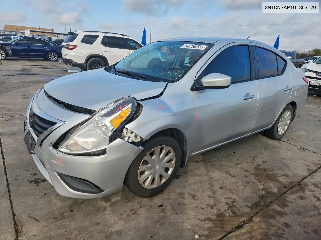 3N1CN7AP1GL863120 2016 Nissan Versa S