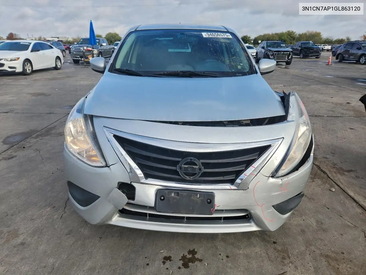 3N1CN7AP1GL863120 2016 Nissan Versa S