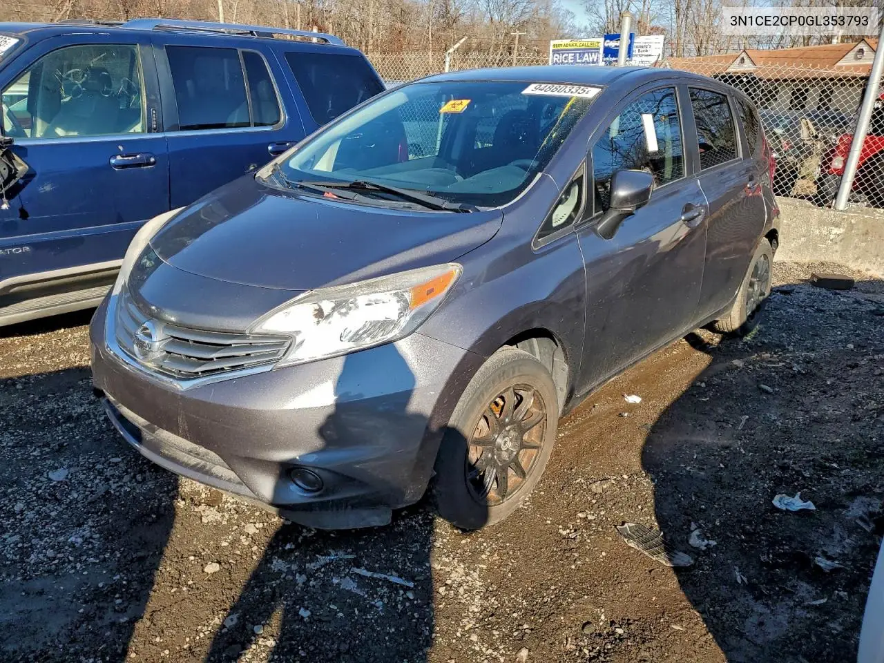 3N1CE2CP0GL353793 2016 Nissan Versa Note S