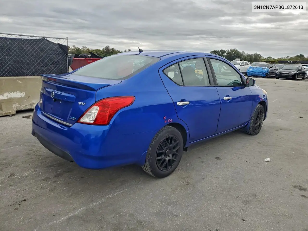 3N1CN7AP3GL872613 2016 Nissan Versa S