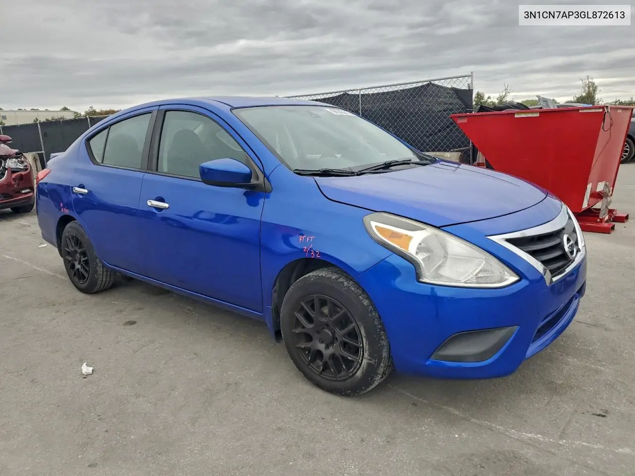 3N1CN7AP3GL872613 2016 Nissan Versa S