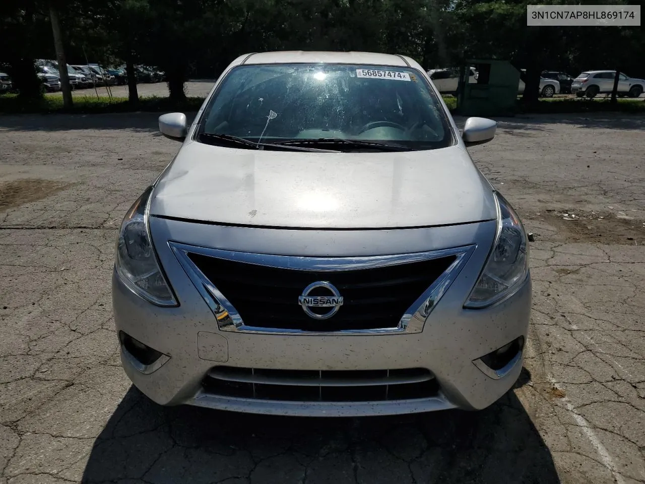 2017 Nissan Versa S VIN: 3N1CN7AP8HL869174 Lot: 56857474