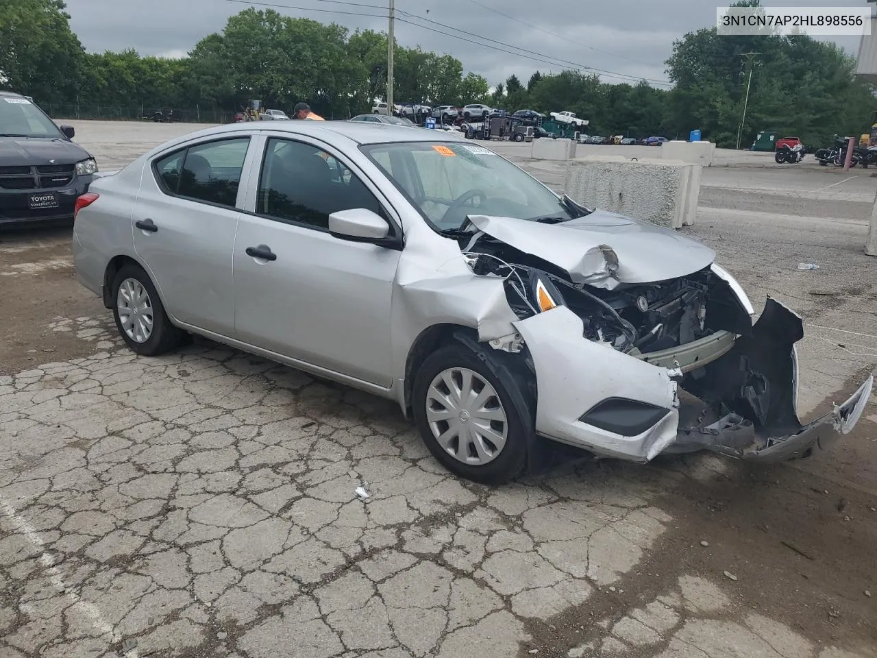 2017 Nissan Versa S VIN: 3N1CN7AP2HL898556 Lot: 62214534