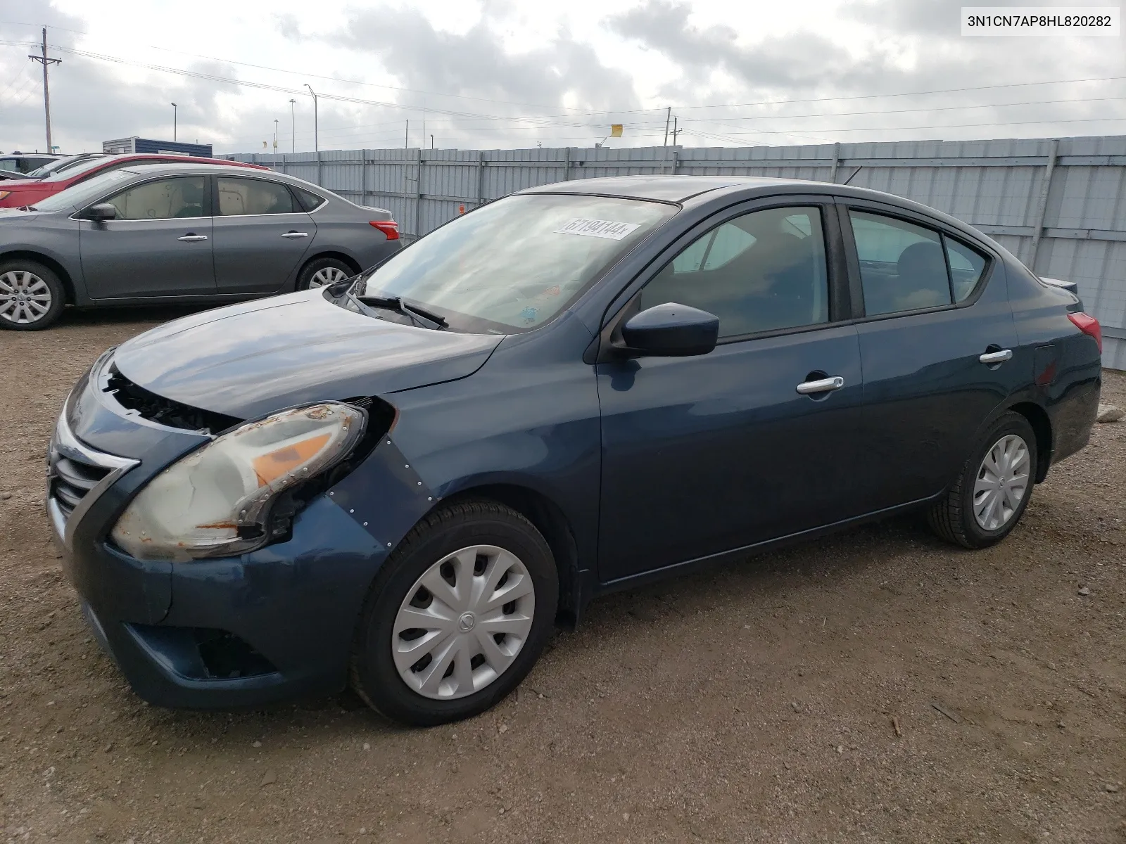 2017 Nissan Versa S VIN: 3N1CN7AP8HL820282 Lot: 67194144