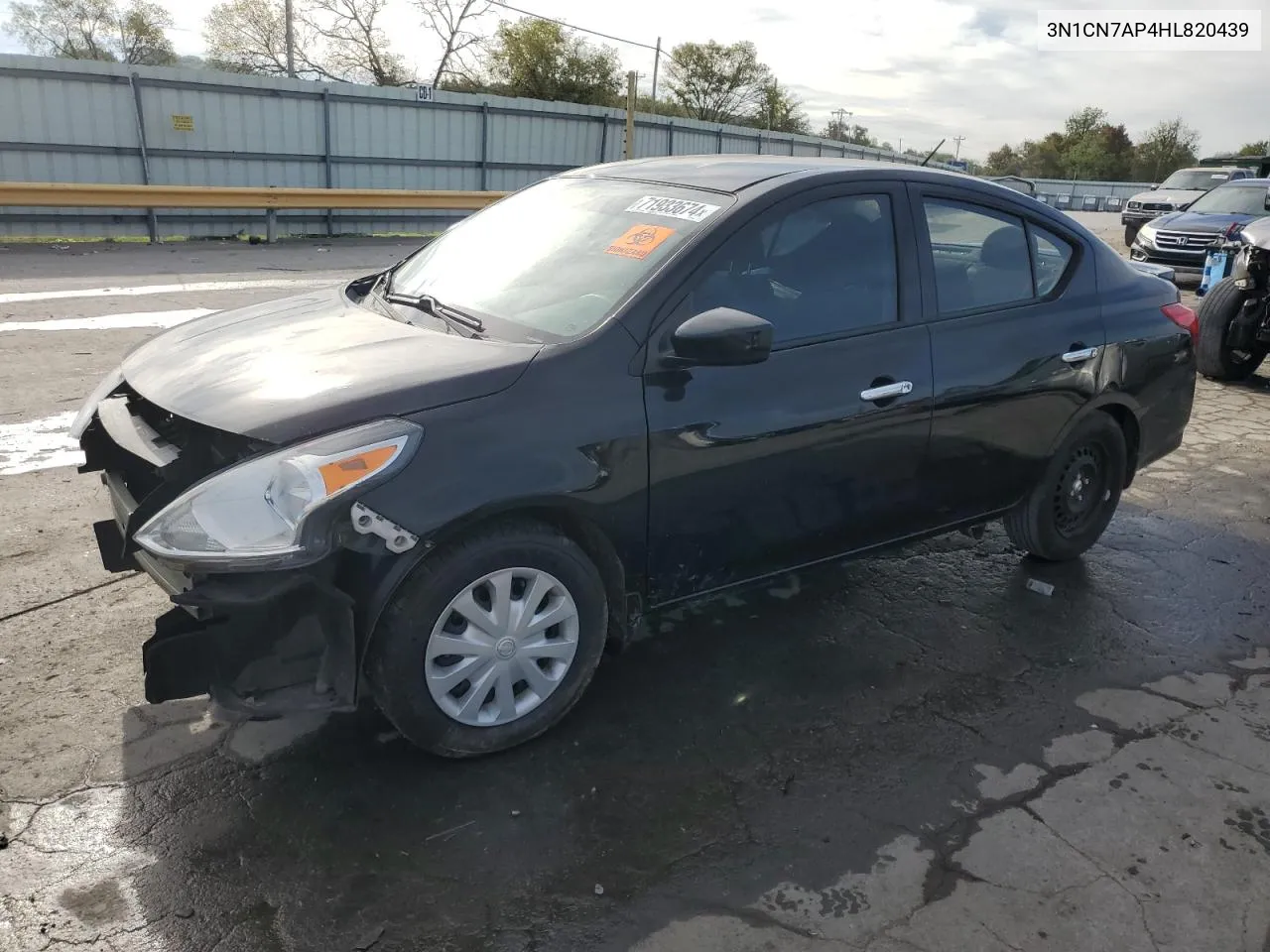 2017 Nissan Versa S VIN: 3N1CN7AP4HL820439 Lot: 71933674