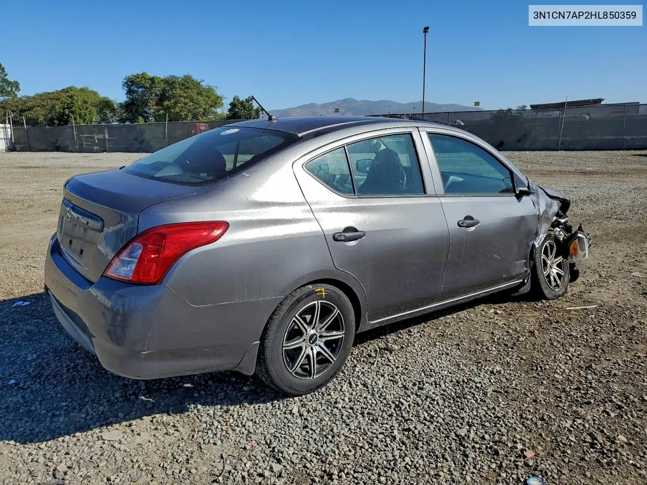 3N1CN7AP2HL850359 2017 Nissan Versa S