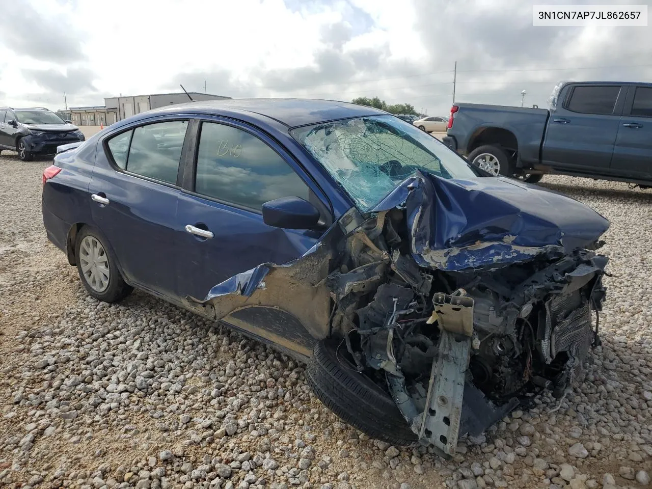 2018 Nissan Versa S VIN: 3N1CN7AP7JL862657 Lot: 60142654