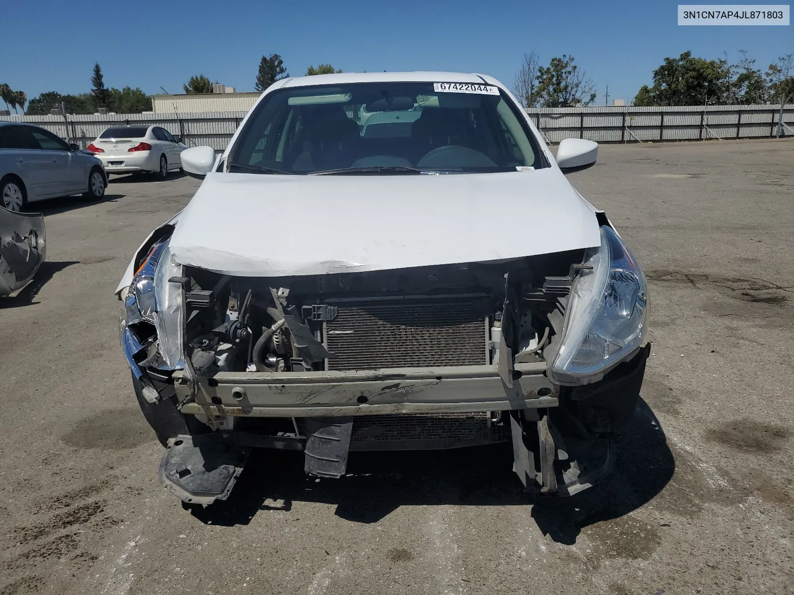 2018 Nissan Versa S VIN: 3N1CN7AP4JL871803 Lot: 67422044