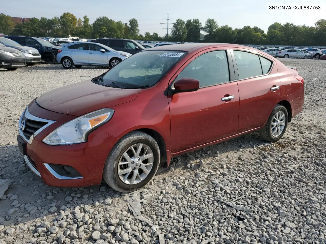 2018 Nissan Versa S VIN: 3N1CN7APXJL887763 Lot: 68426084