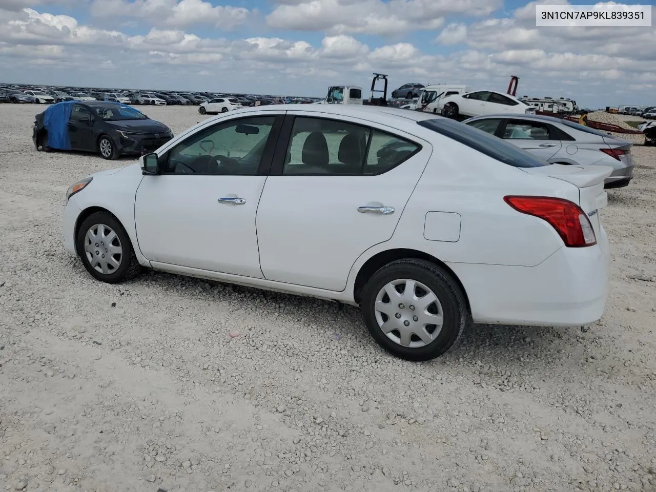 2019 Nissan Versa S VIN: 3N1CN7AP9KL839351 Lot: 71940404