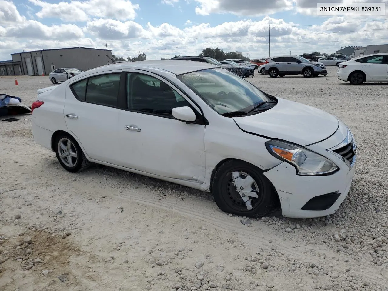 2019 Nissan Versa S VIN: 3N1CN7AP9KL839351 Lot: 71940404