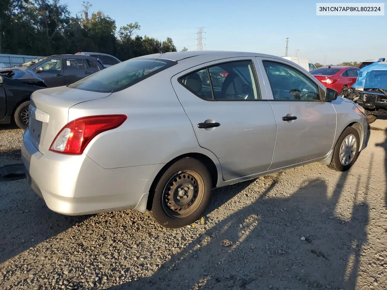 3N1CN7AP8KL802324 2019 Nissan Versa S