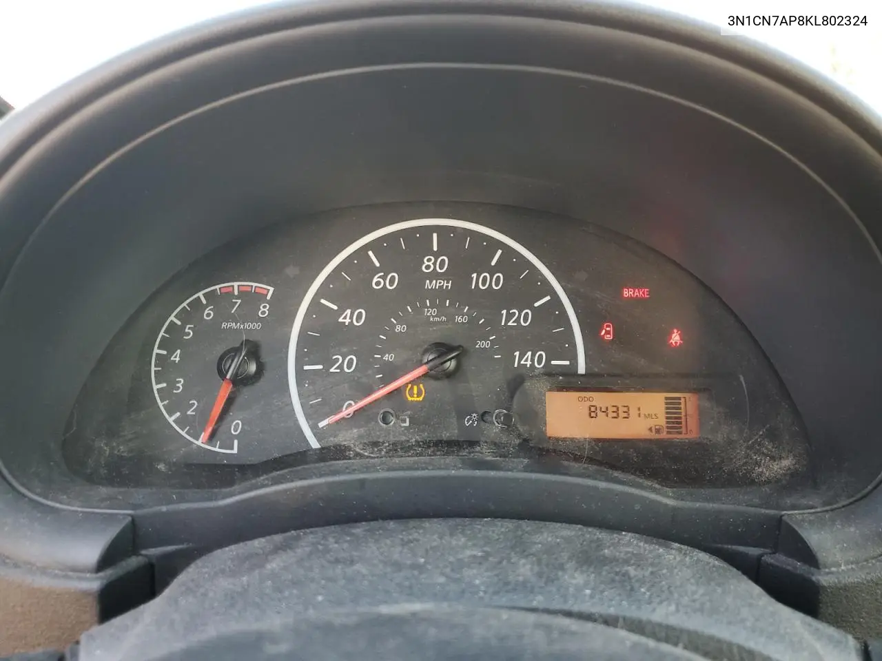 3N1CN7AP8KL802324 2019 Nissan Versa S