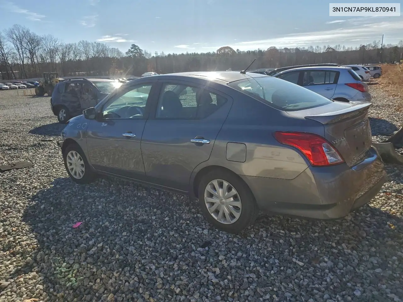3N1CN7AP9KL870941 2019 Nissan Versa S