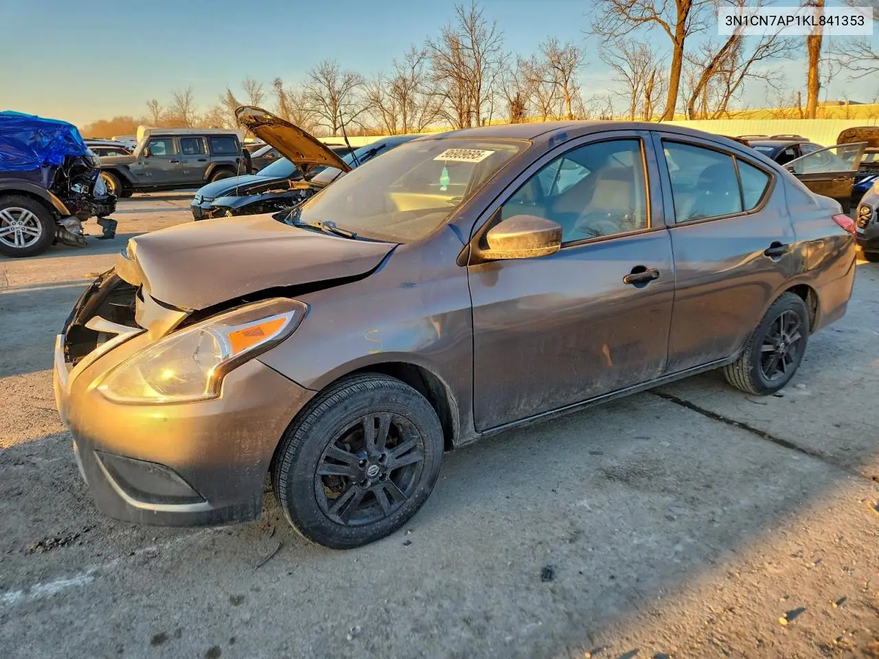 3N1CN7AP1KL841353 2019 Nissan Versa S