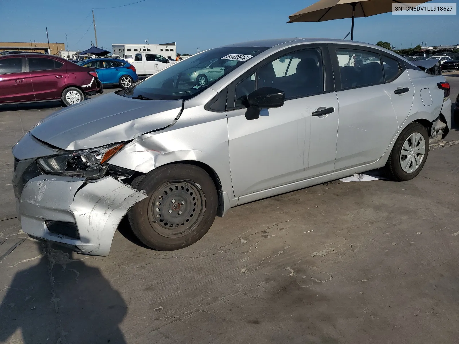 2020 Nissan Versa S VIN: 3N1CN8DV1LL918627 Lot: 67535944